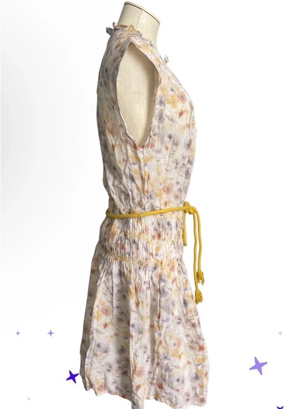 NWT Anthropologie see u soon Shallow dress off white dress size L
